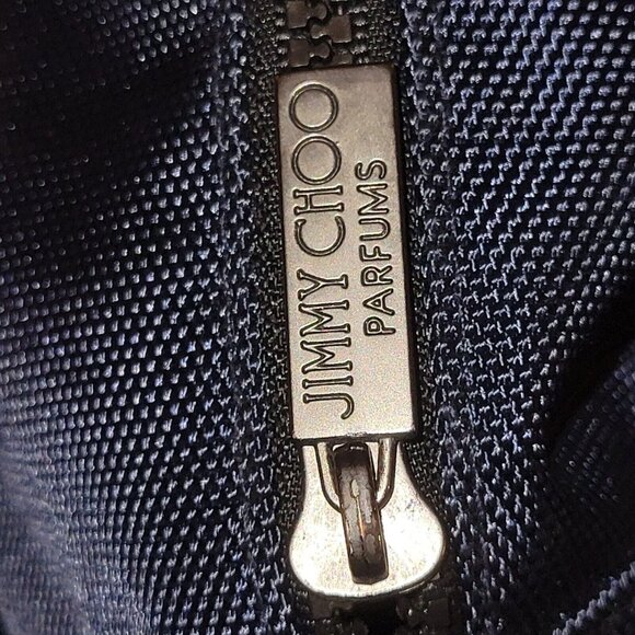 Jimmy Choo Soft Canvas Navy Parfums Large Weekend Travel Carry-on Bag - Picture 5 of 11